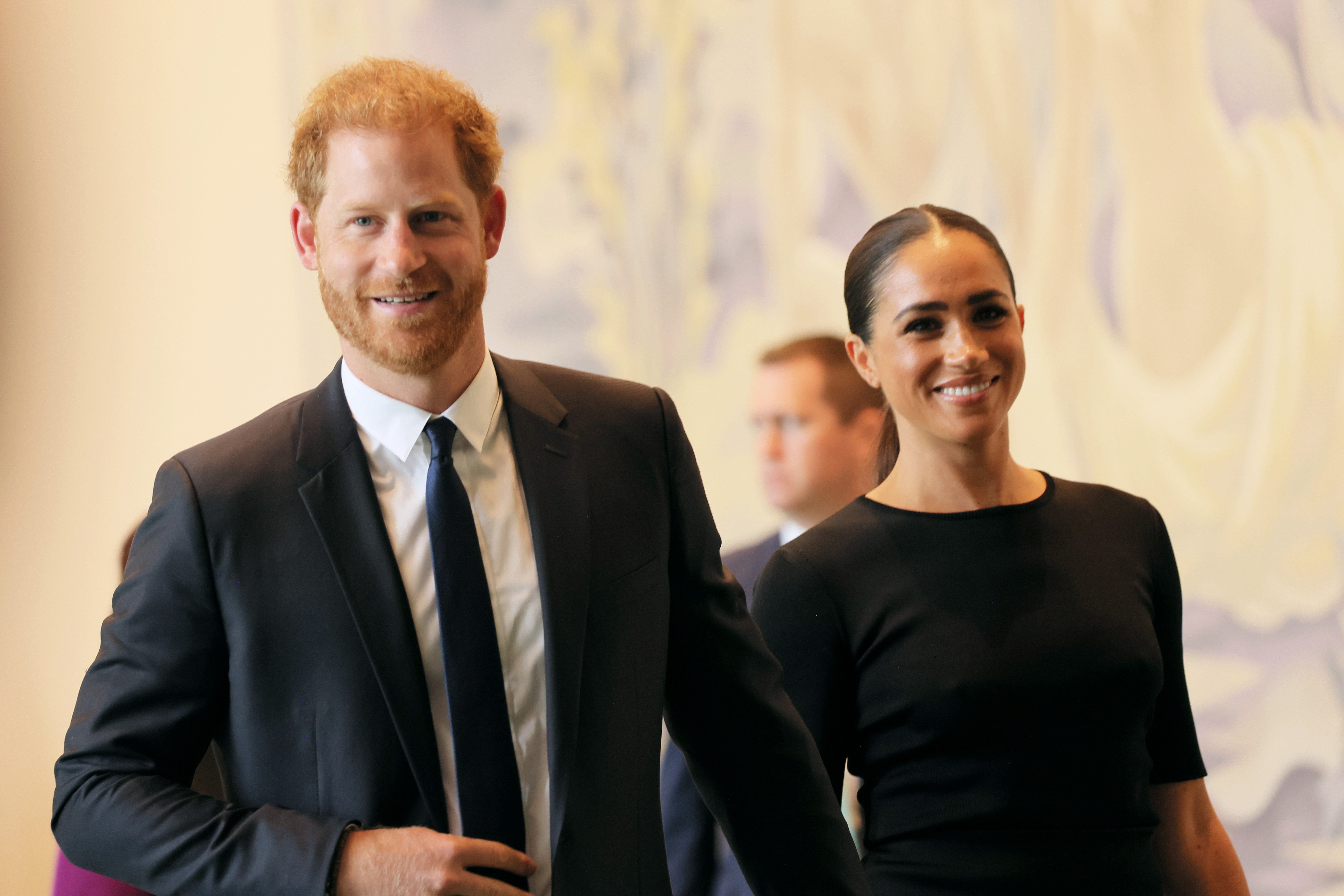 Prince Harry and Meghan Markle arrive at UN