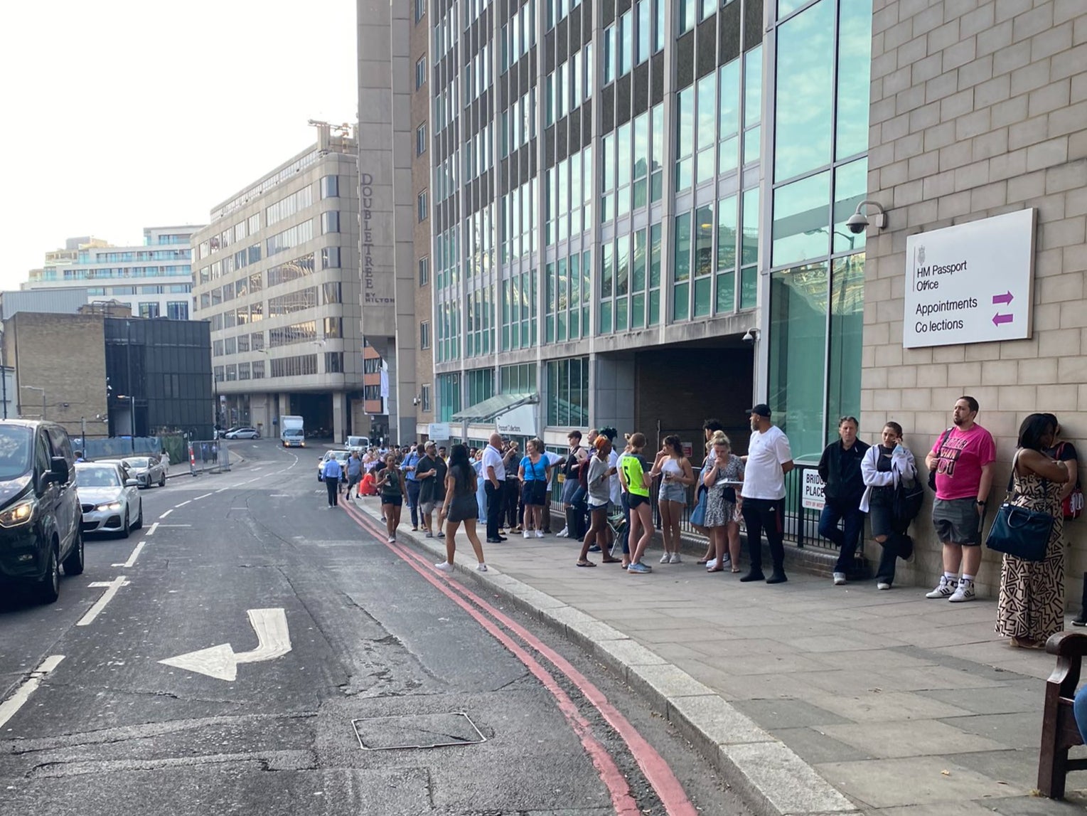 The scenes at HM Passport Office on Monday morning were described as ‘chaotic’