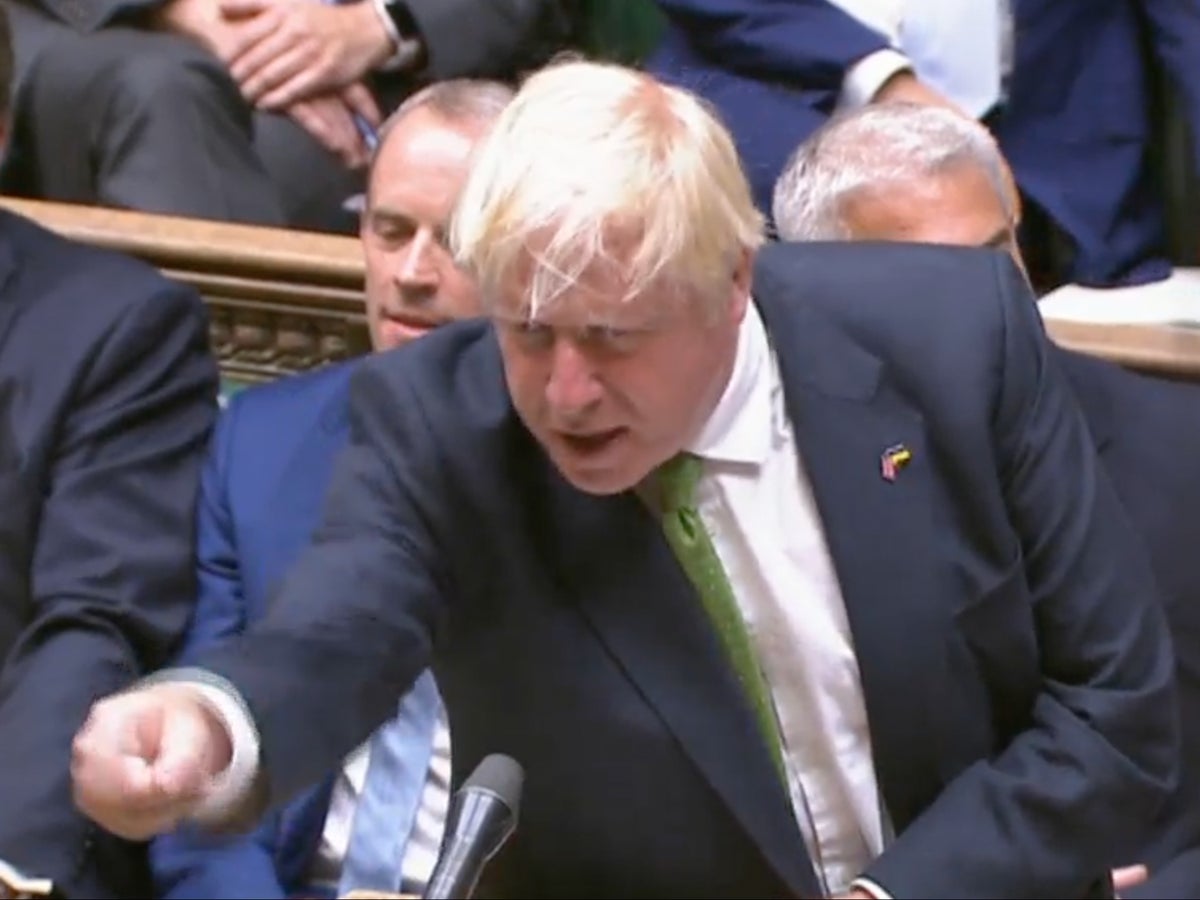 Boris Johnson claims he delivered on ‘every single promise’ as PM cheered by Tory MPs