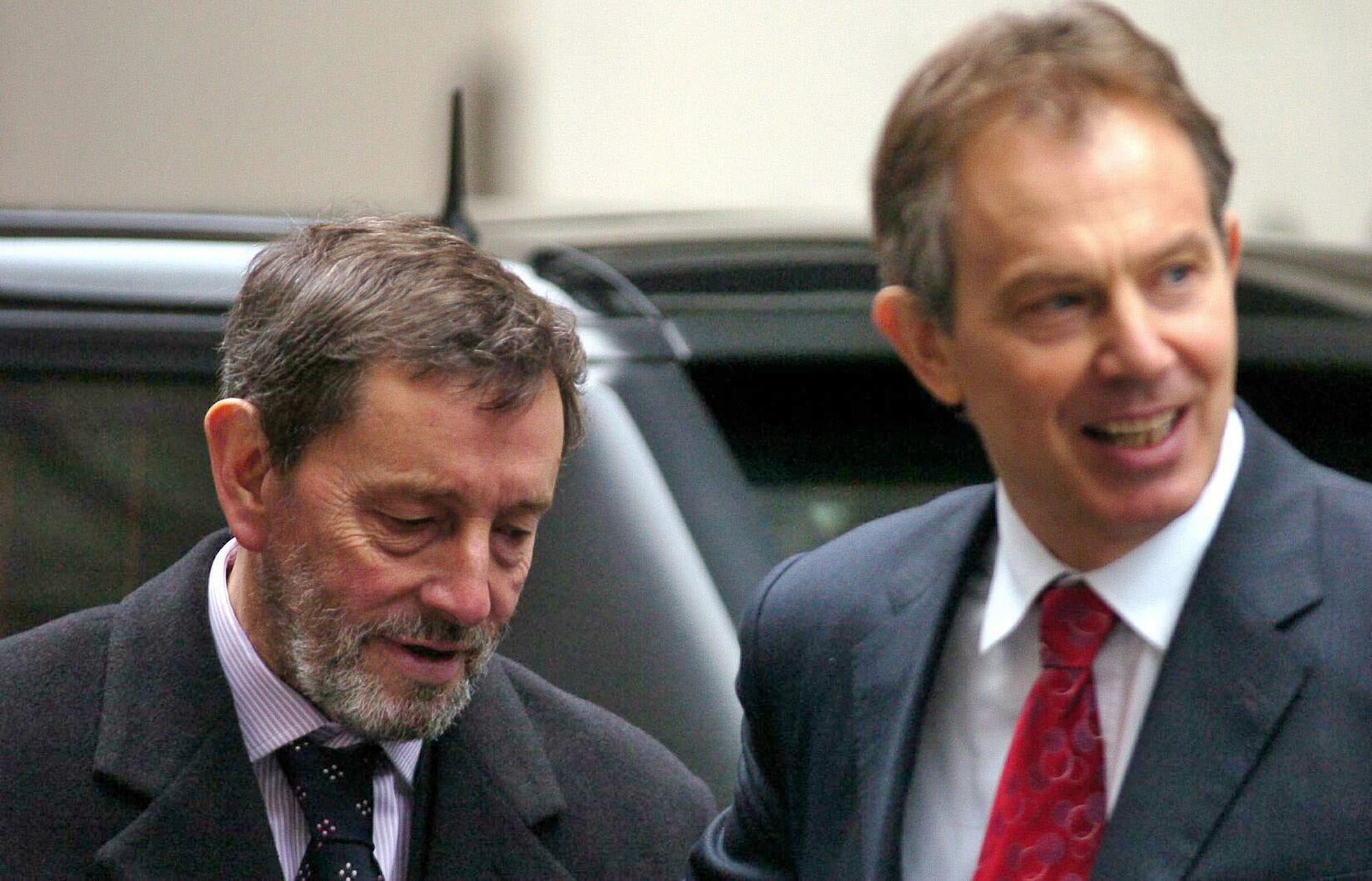 Tony Blair (right) was warned by David Blunkett (left) about repealing the law banning ‘promotion’ of homosexuality in schools (Michael Stephens/PA)