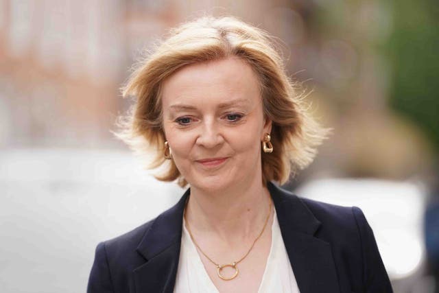 Foreign Secretary Liz Truss is seeking to win over Tom Tugendhat’s supporters after his ejection from the Tory leadership contest (Kirsty O’Connor/PA)