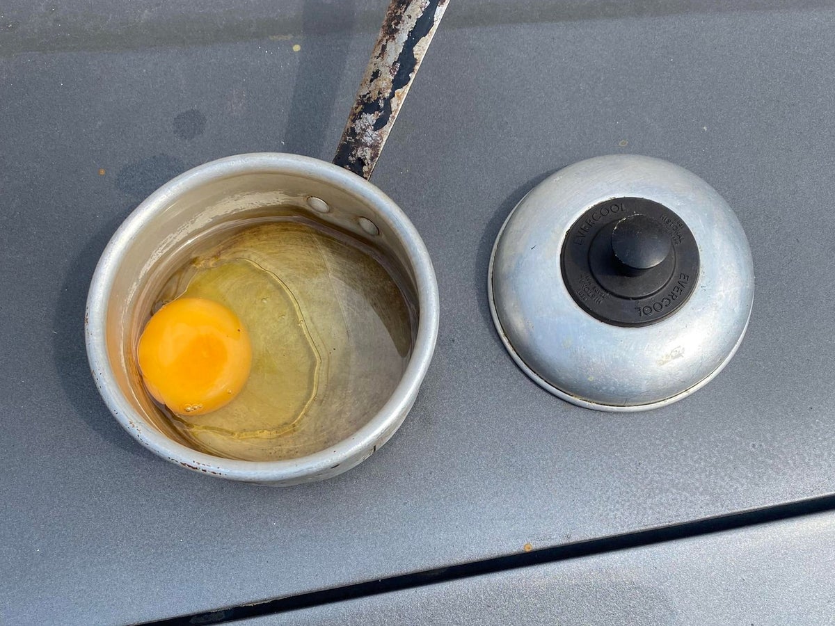 Woman claims to have cooked egg in hot car during heatwave