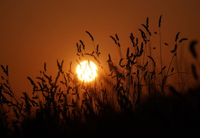 The sun rises on a record-breaking day for UK temperatures (Yui Mok/PA)