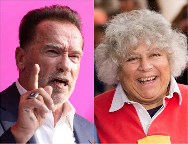 <p>Arnold Schwarzenegger, Miriam Margolyes</p>