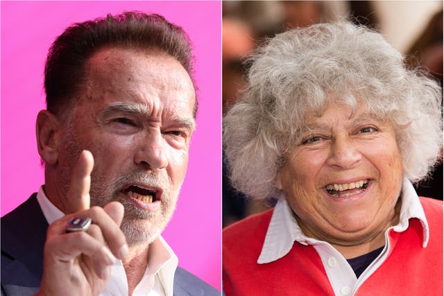 <p>Arnold Schwarzenegger, Miriam Margolyes</p>
