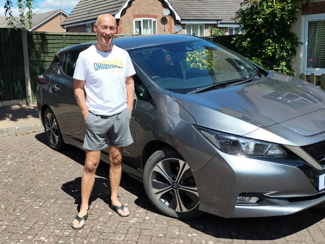 <p>Graham Corner with his Nissan Leaf.  </p>