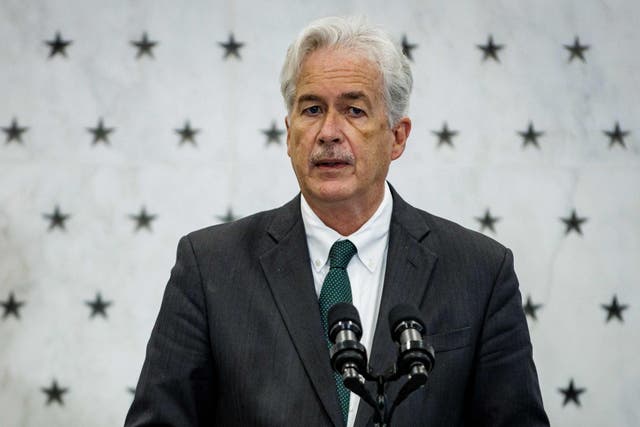 <p>William Burns, director of the Central Intelligence Agency (CIA), speaking before Joe Biden on a visit to the agency on 8 July</p>