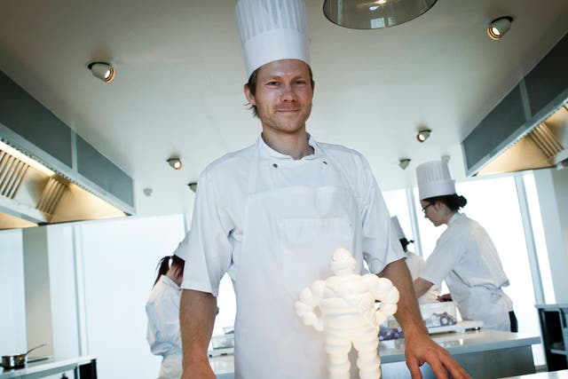 <p>Rasmus Kofoed is the head chef of the three-Michelin-starred restaurant in Copenhagen </p>