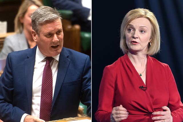 <p>Liz Truss is the least popular of  the remaining three Tory leadership contenders among Labour voters, but Keir Starmer says: ‘I really don’t mind who I go up against’ </p>