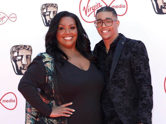 <p>Alison Hammond and Aiden Hammond attend the Virgin Media British Academy Television Awards at The Royal Festival Hall on May 08, 2022</p>