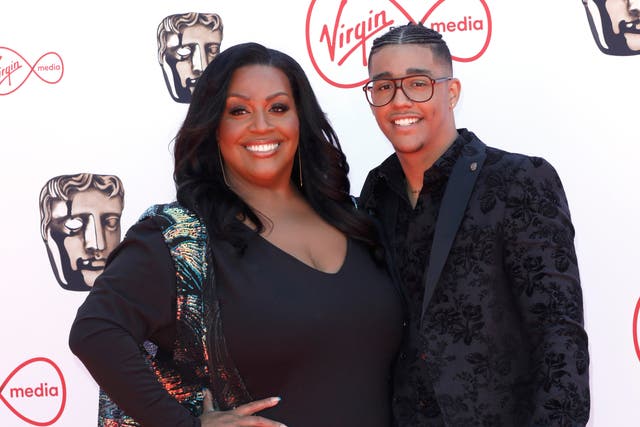 <p>Alison Hammond and Aiden Hammond attend the Virgin Media British Academy Television Awards at The Royal Festival Hall on May 08, 2022</p>