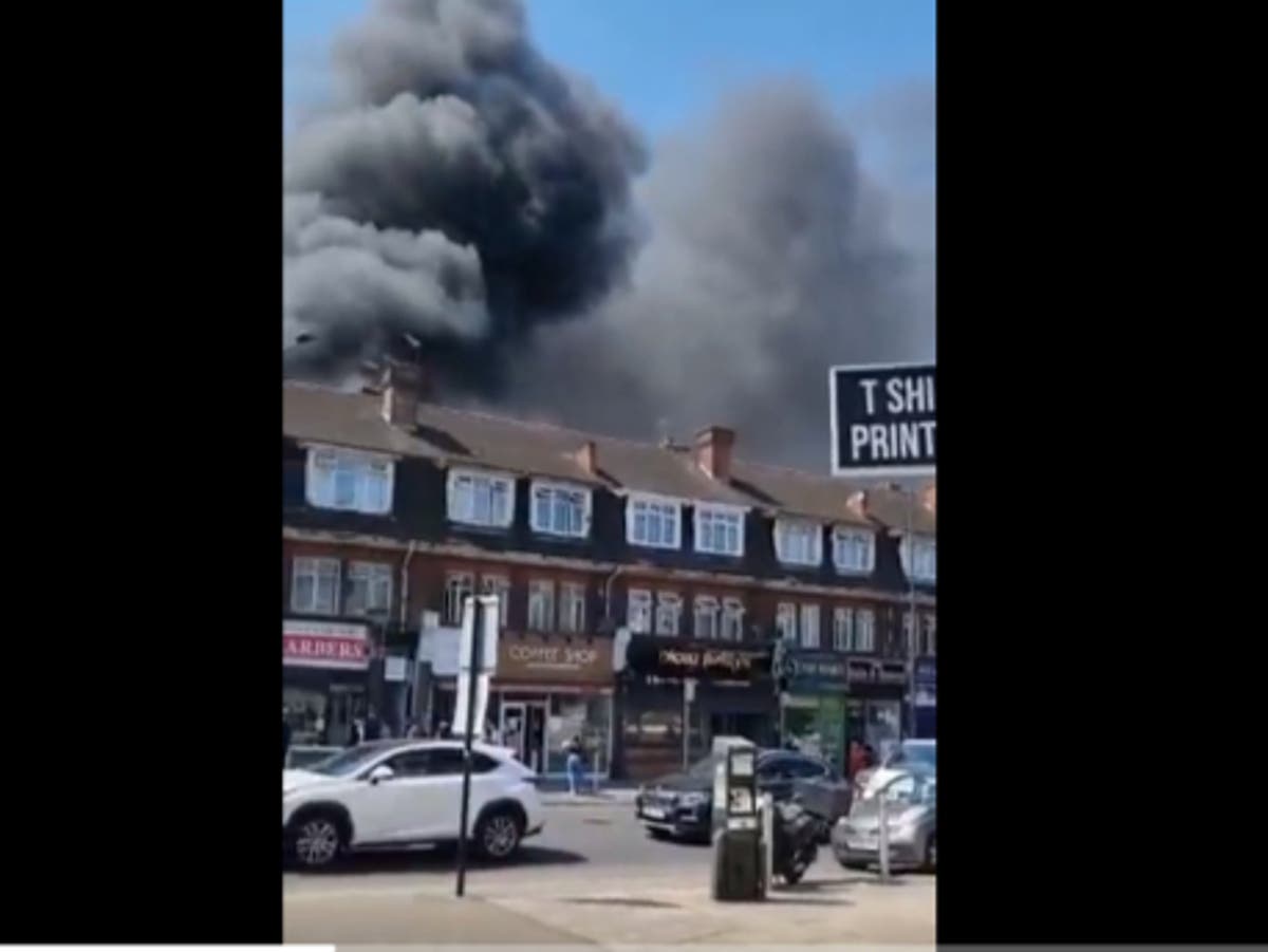 Wembley fire: Firefighters tackle outbuilding blaze during record-breaking heatwave