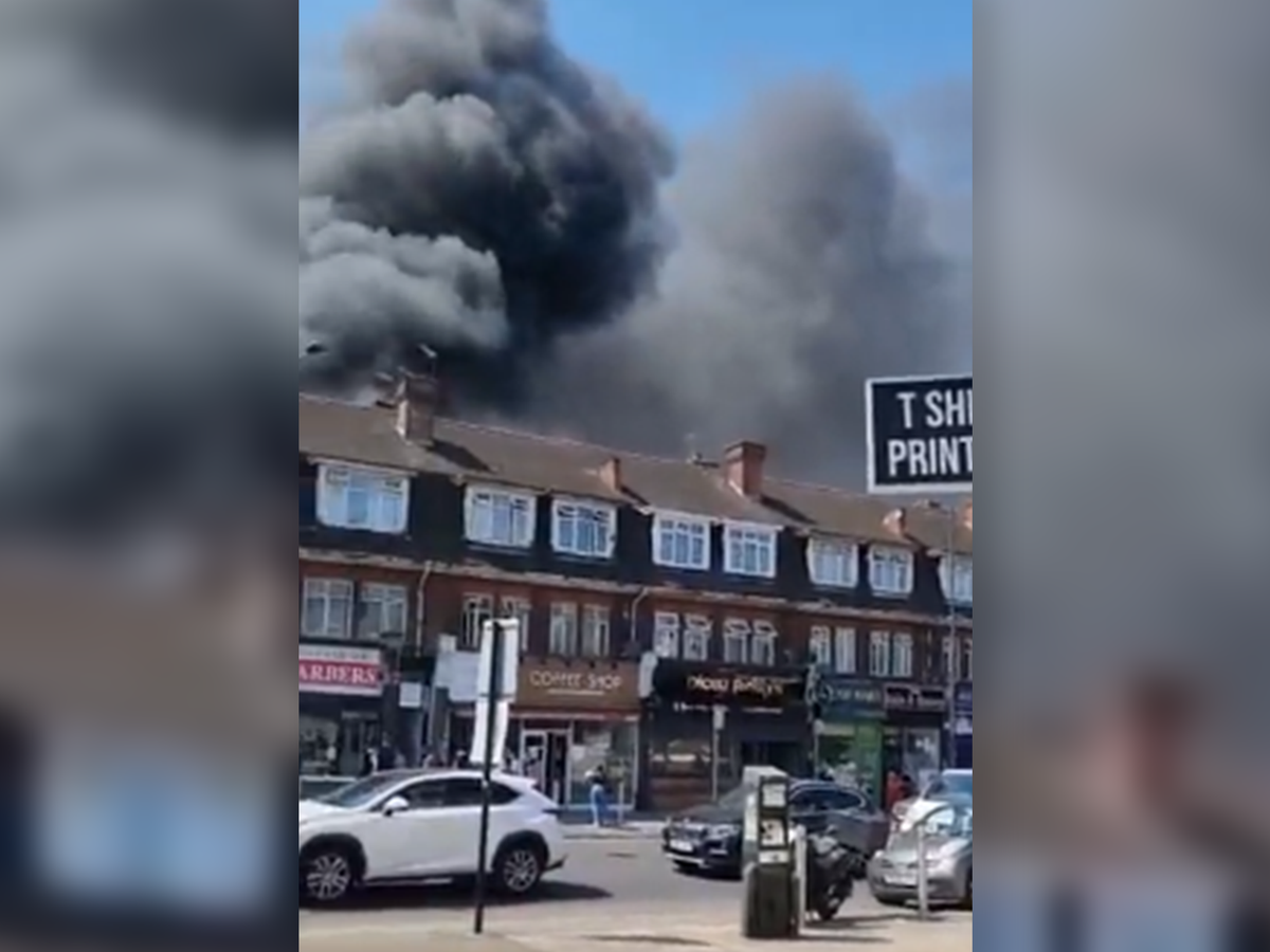 Wembley fire: Firefighters tackle outbuilding blaze during record-breaking heatwave