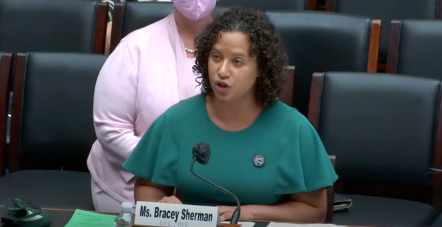 Renee Bracey Sherman testifica ante el Comité de Comercio y Energía de la Cámara el 19 de julio.