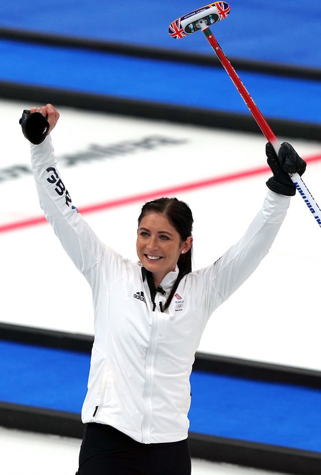 Eve Muirhead received some cycling tips (Andrew Milligan/PA)