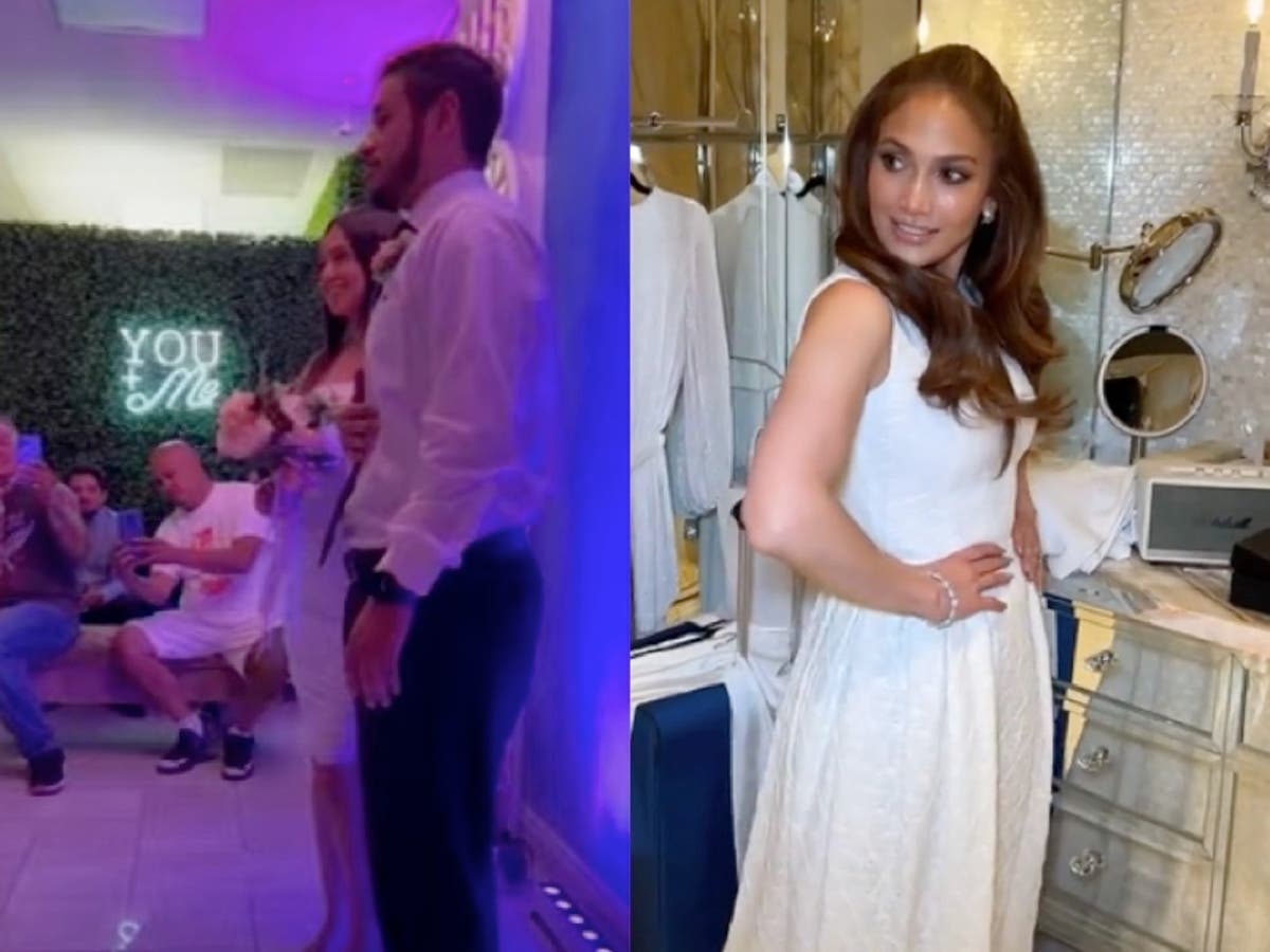 Couple recalls &lsquo;amazing&rsquo; moment they waited for marriage licence alongside Jennifer Lopez and Ben Affleck