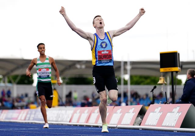 Max Burgin won the British 800m title last month (Martin Rickett/PA)