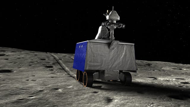 <p>An artist’s conception of the Volatiles Investigating Polar Exploration Rover or Viper rover being built for Nasa by Astrobotic, of Pittsburg, Pennsylvania </p>