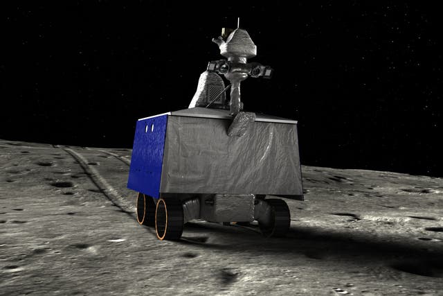 <p>An artist’s conception of the Volatiles Investigating Polar Exploration Rover or Viper rover being built for Nasa by Astrobotic, of Pittsburg, Pennsylvania </p>