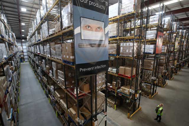 The NHS’ National Procurement Warehouse at Canderside, Larkhall (Andrew Milligan/PA)