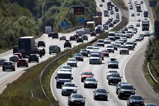<p>This weekend will be the busiest summer getaway in at least eight years, drivers have been warned (Andrew Matthews/PA)</p>