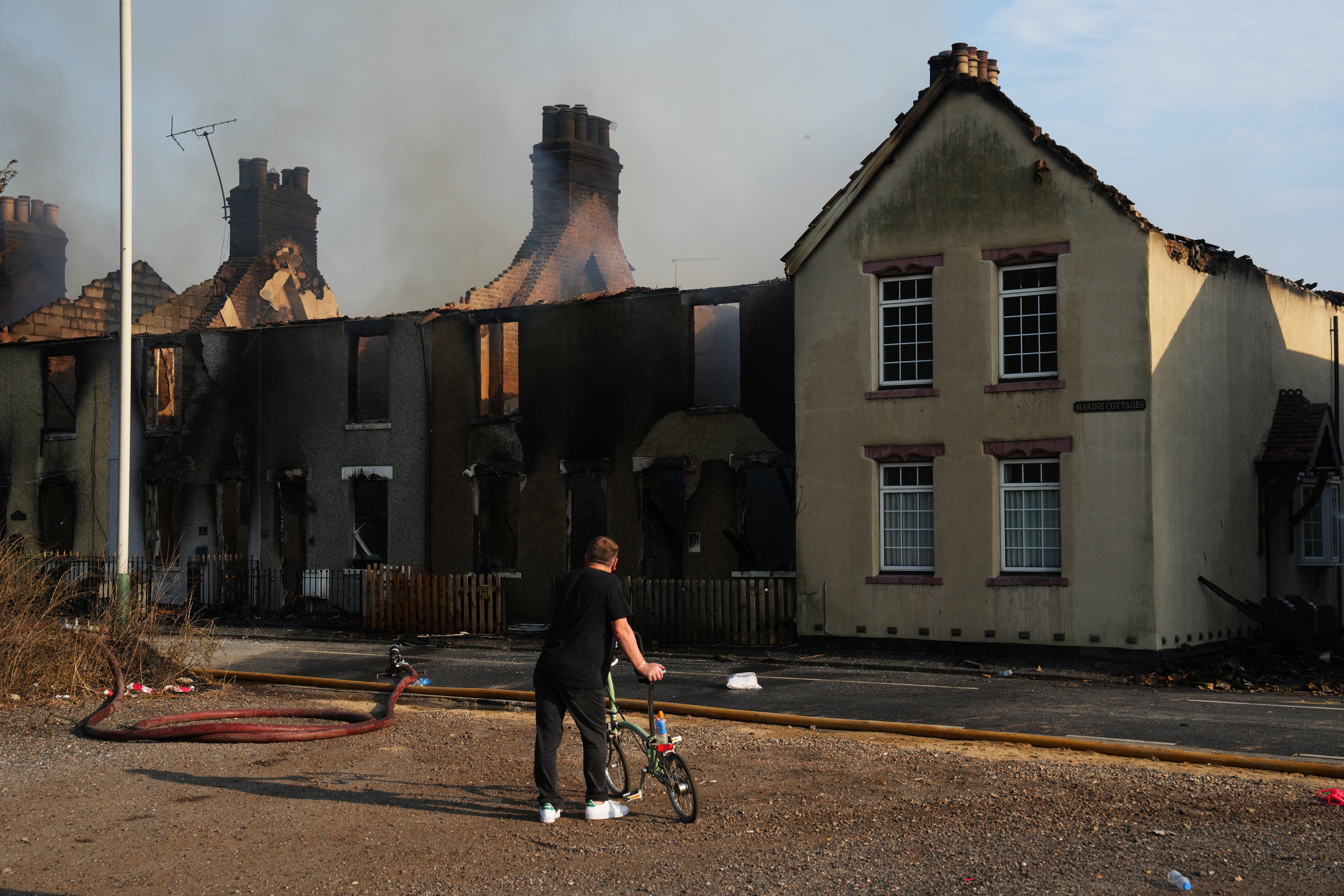 Houses were destroyed in the Wennington blaze