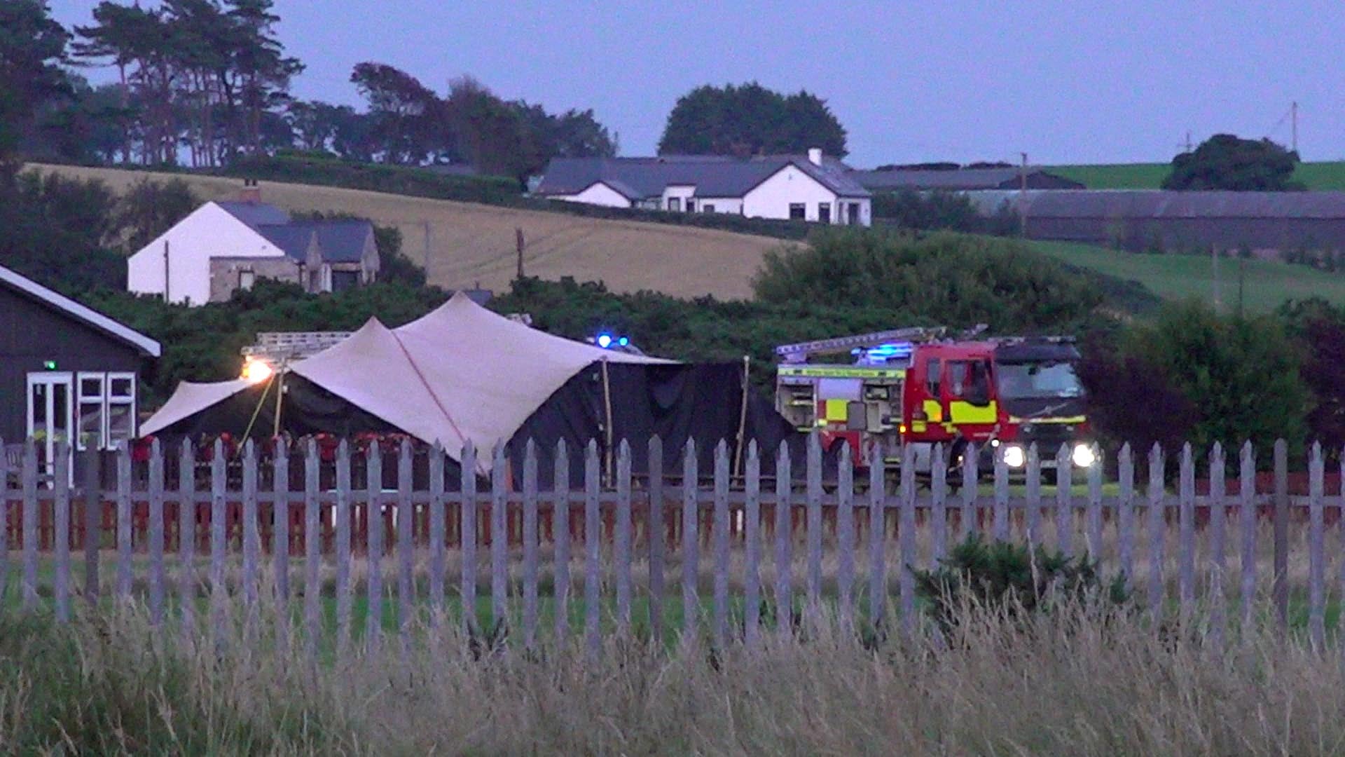 Emergency services attended the scene at Newtownards airport