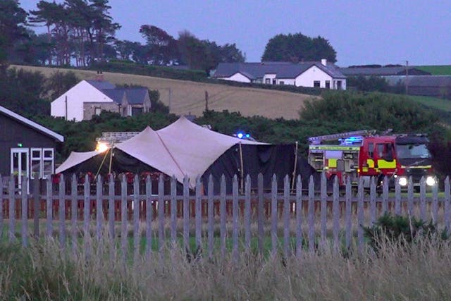 <p>Emergency services attended the scene at Newtownards airport </p>