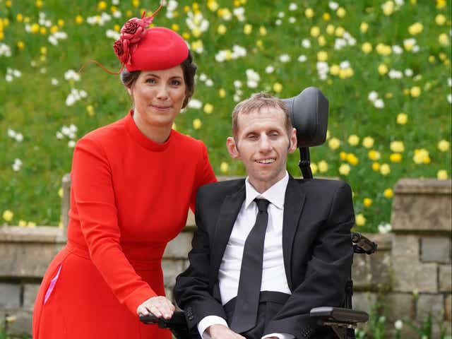 Lindsey Burrow has spoken about the “dark times” after husband Rob’s diagnosis with MND (Steve Parsons/PA)