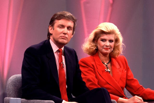 <p>Donald and Ivana Trump in April 1988 </p>