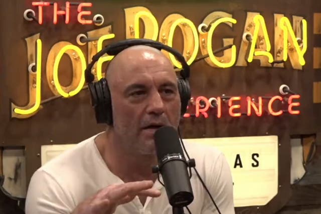 <p>Rogan has come under fire for joking about ‘shooting the homeless people’ in LA during last week’s episode of his controversial podcast  </p>
