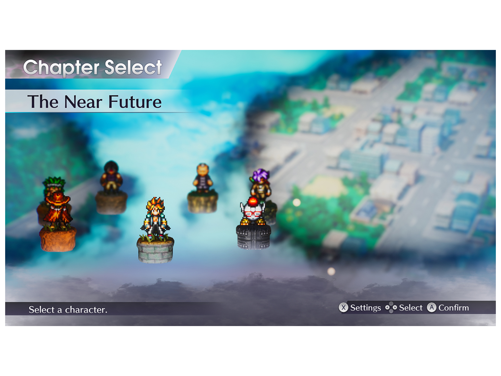 At the start of the game, choose from one of seven characters