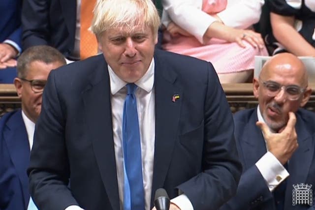<p>Johnson tried to claim that he was leaving with mission largely accomplished in his final answer</p>