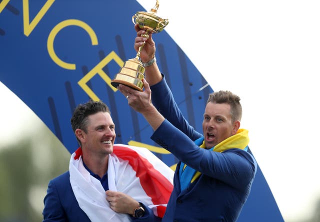 Europe will need a new Ryder Cup captain after Henrik Stenson (right) was stripped of the role (David Davies/PA)