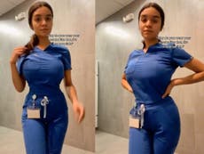 Healthcare worker slams critics who called her scrubs ‘inappropriate’
