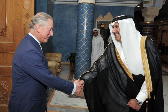 <p>Prince Charles meets Sheikh Hamad bin Jassim </p>