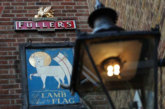 A closed Fullers’ Lamb and Flag public house in Covent Garden, London (Yui Mok/PA)