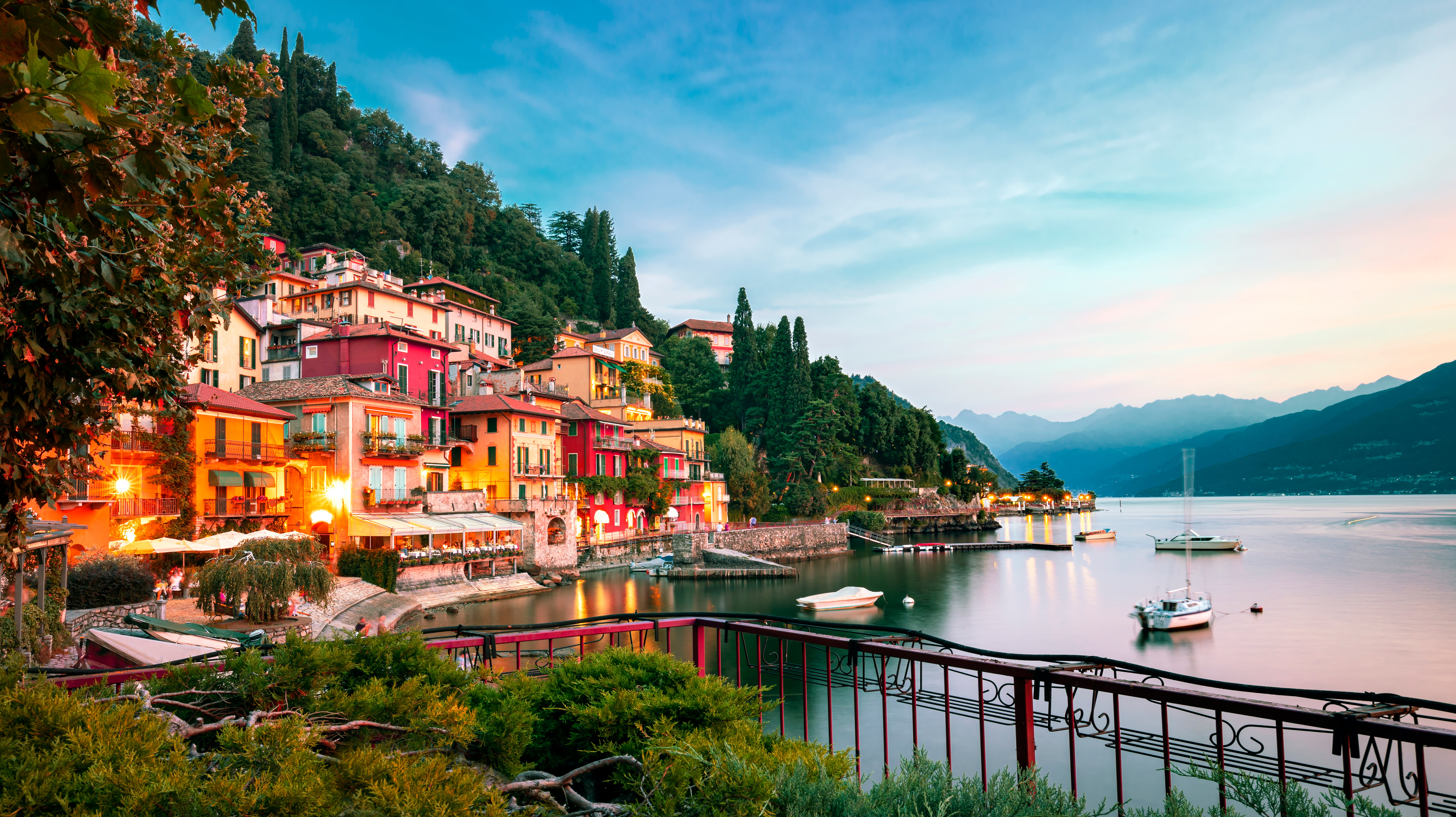 Lake Como sunsets are a firm highlight of this magical cruise of Greek Isles and Italy