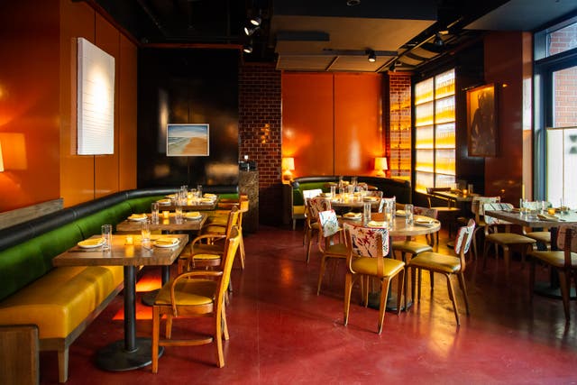 <p>The interior at Bar Tulix, NYC</p>