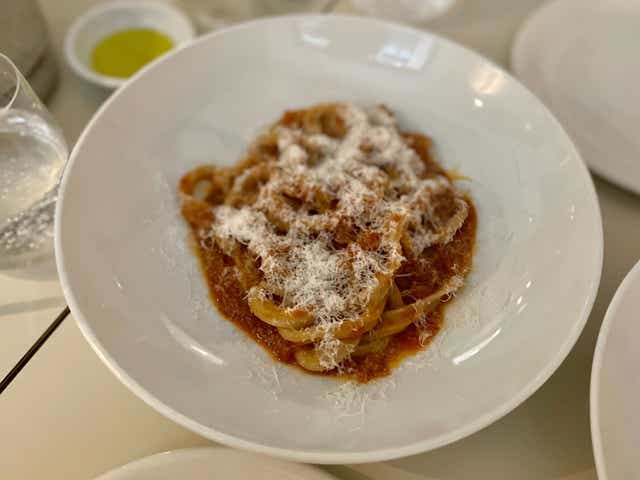 <p>Pici burro e oro: fat doughy spaghetti in a sauce that literally translates as ‘butter and gold’ </p>