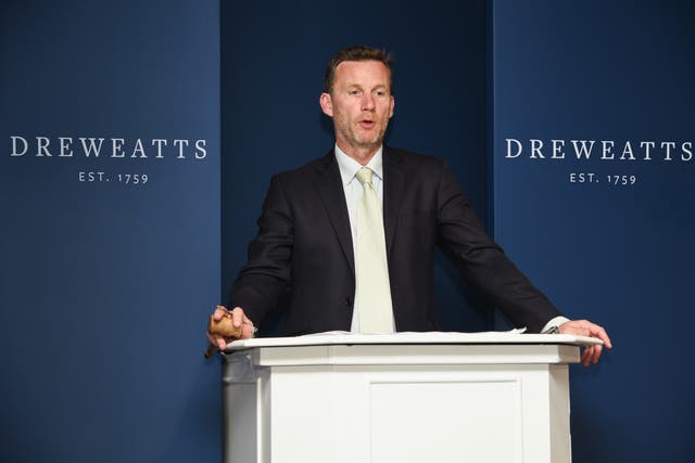 Mark Robertson, head of wine at Dreweatts, where a 170-year-old bottle of sherry from the home of the first Duke of Wellington sold for £1,527.50 (Zoltan Miklosi/Dreweatts/PA)