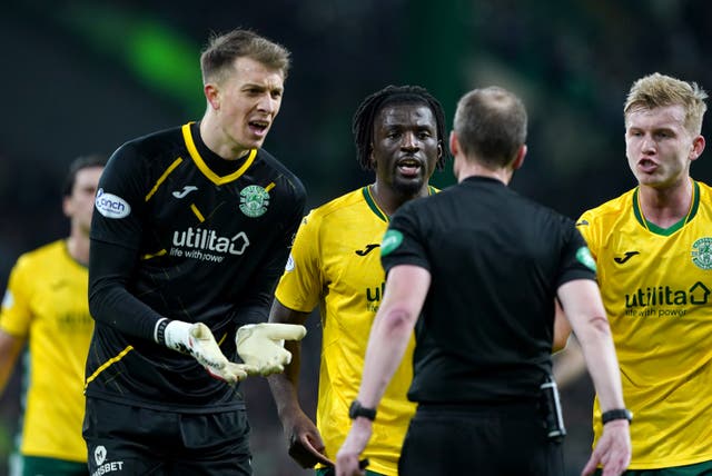 Hibernian fielded the suspended Rocky Bushiri against Morton (Andrew Milligan/PA)