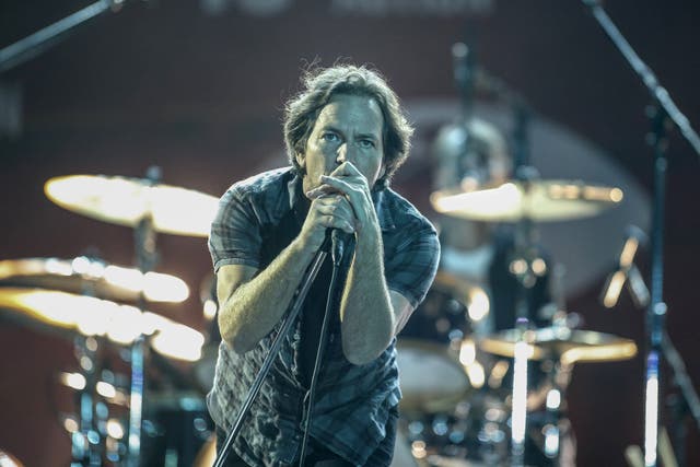 <p>Ed Vedder performs in New York in 2015. </p>
