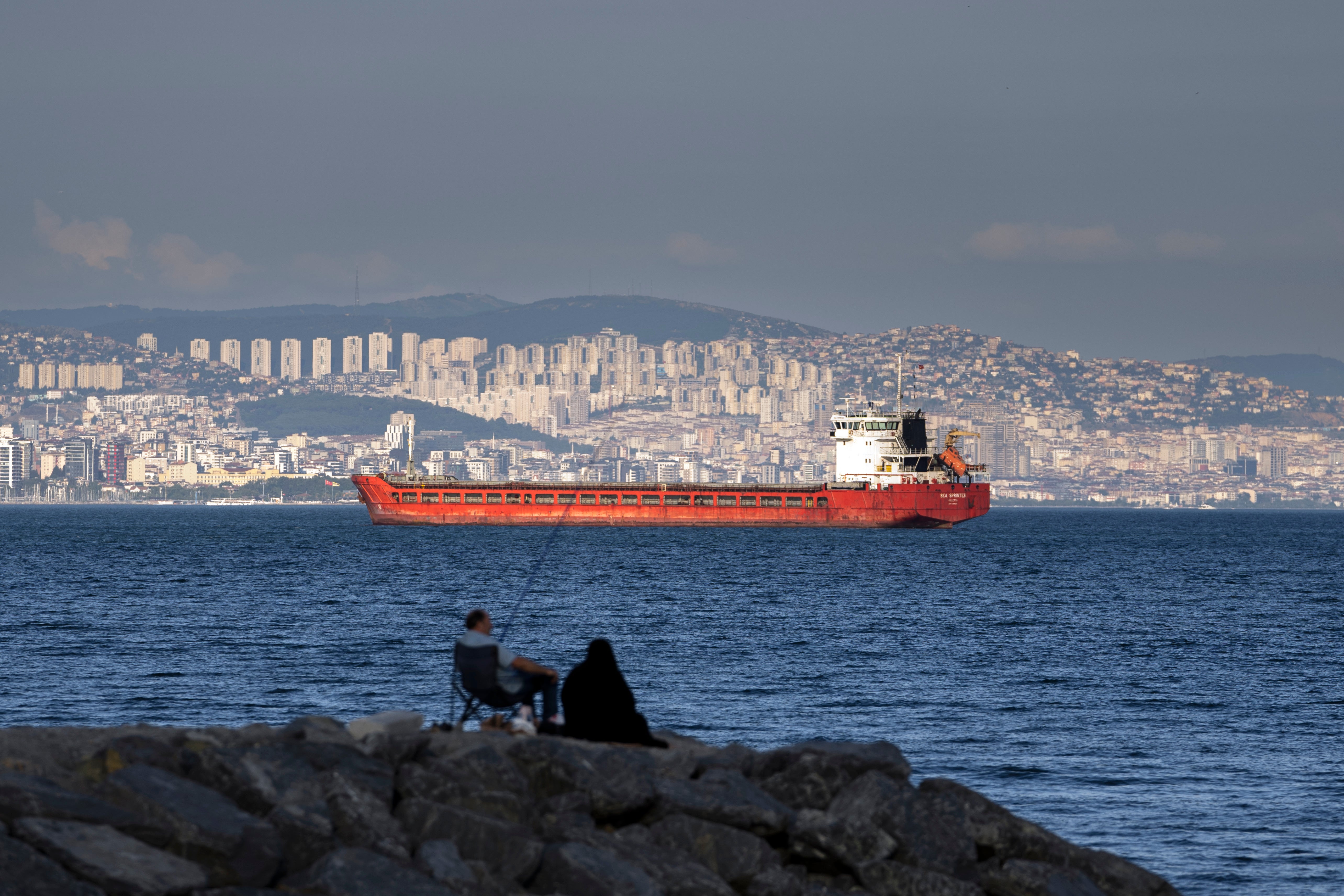 Russian and Ukrainian officials have blamed each other for the blocked grain shipments