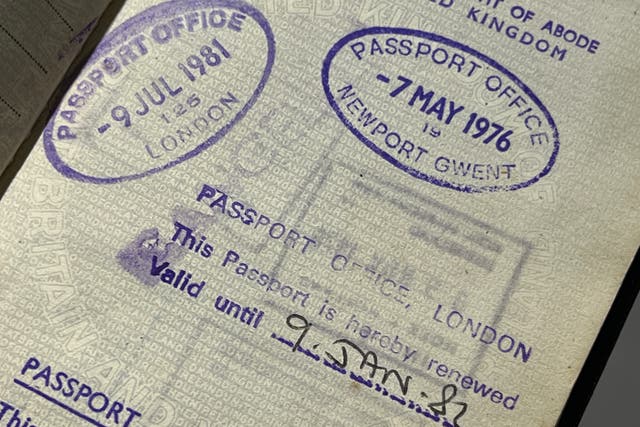 <p>Olden days: passport extended for six months in the 1980s</p>