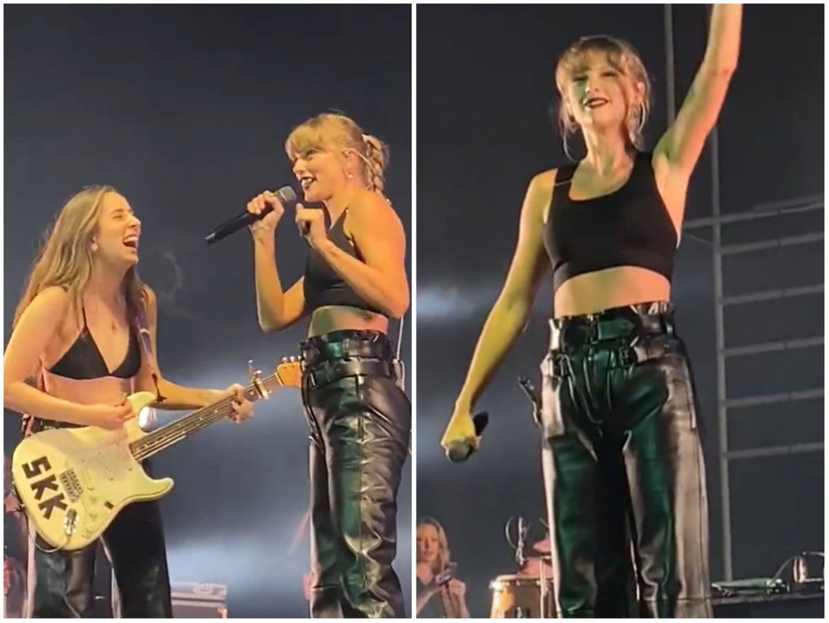 Taylor Swift joins Haim onstage in London for surprise mash-up