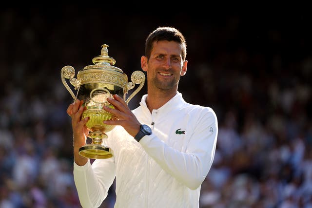 Wimbledon champion Novak Djokovic will compete at this year’s Laver Cup (Adam Davy/PA)