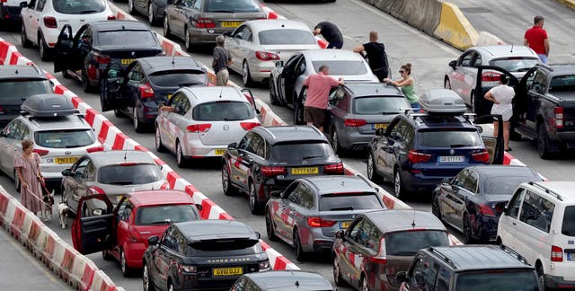 <p>Families embarking on cross-Channel summer getaways face five-hour queues at the Port of Dover (Gareth Fuller/PA)</p>