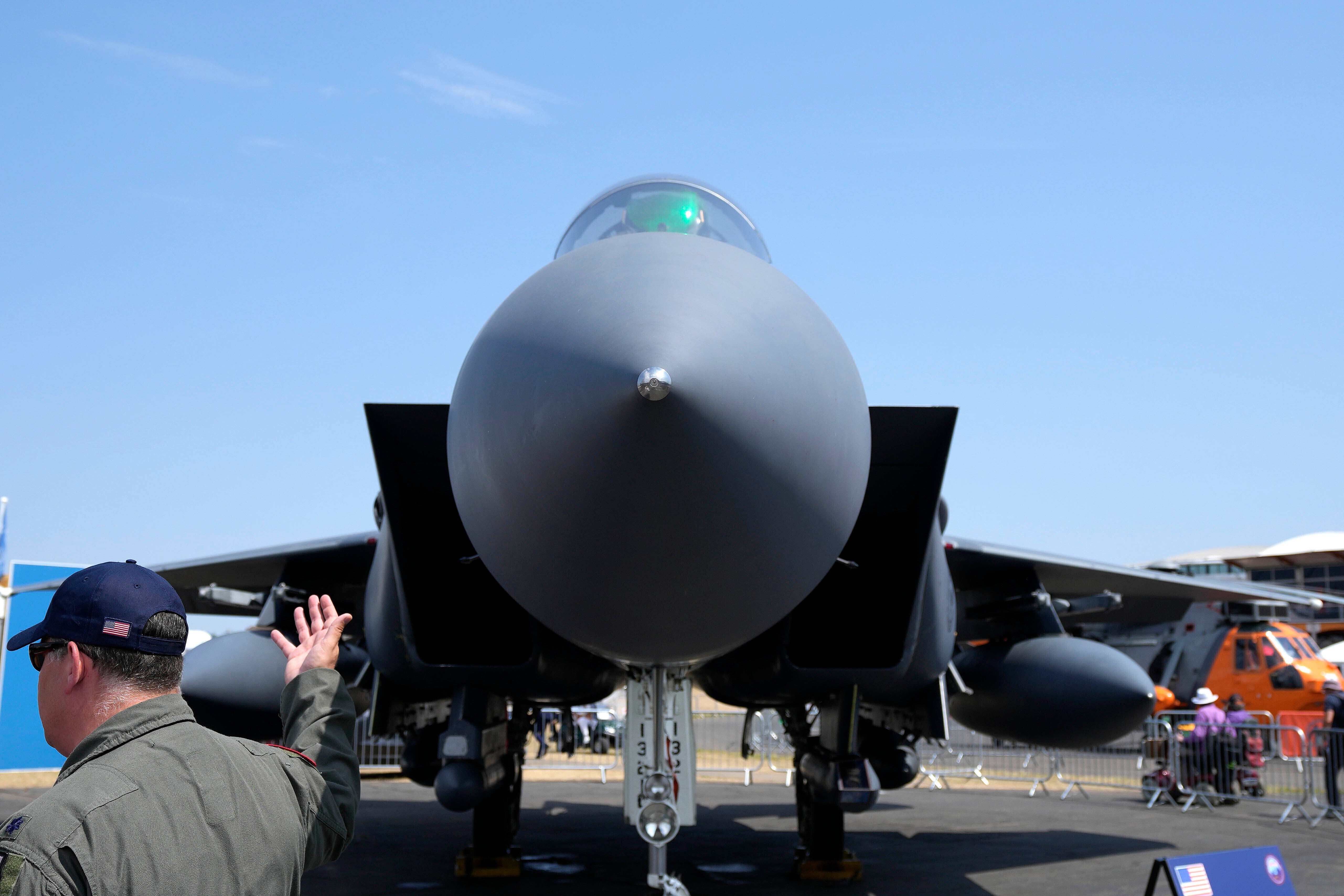 Britain Airshow Fighter Pilots