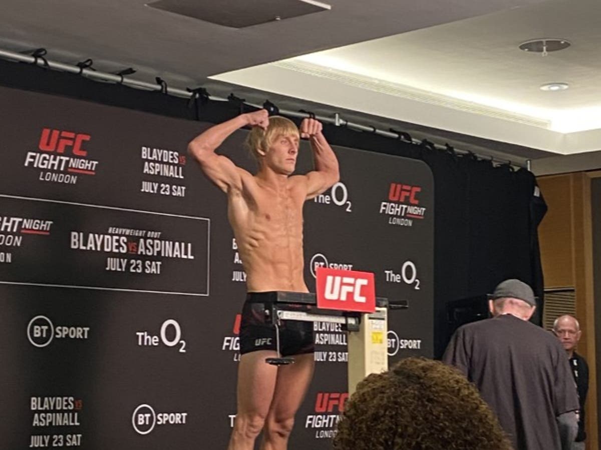 UFC London 2022 weigh-ins LIVE: Latest updates as Paddy The Baddy, Tom Aspinall and other fighters hit scales